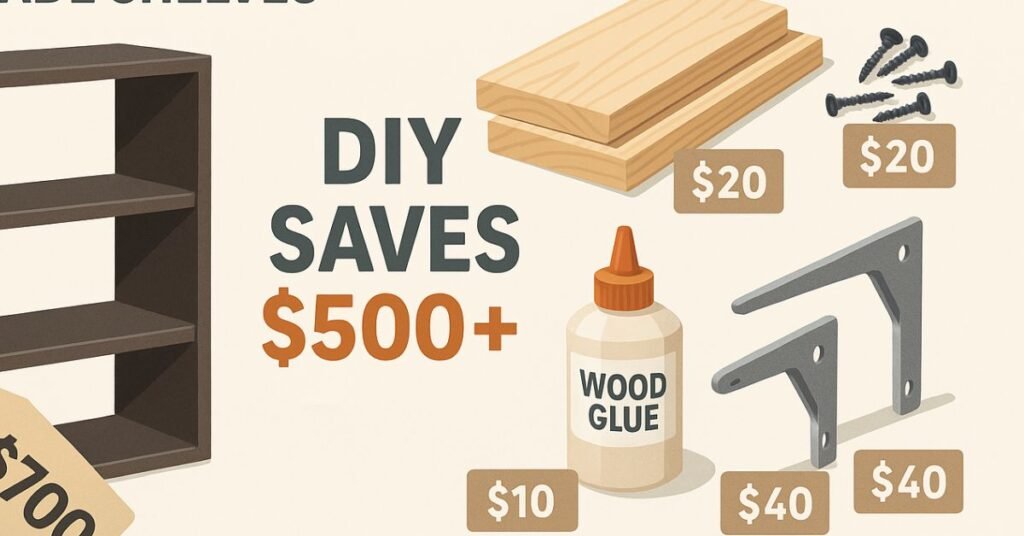 Cost Savings of DIY Shelves