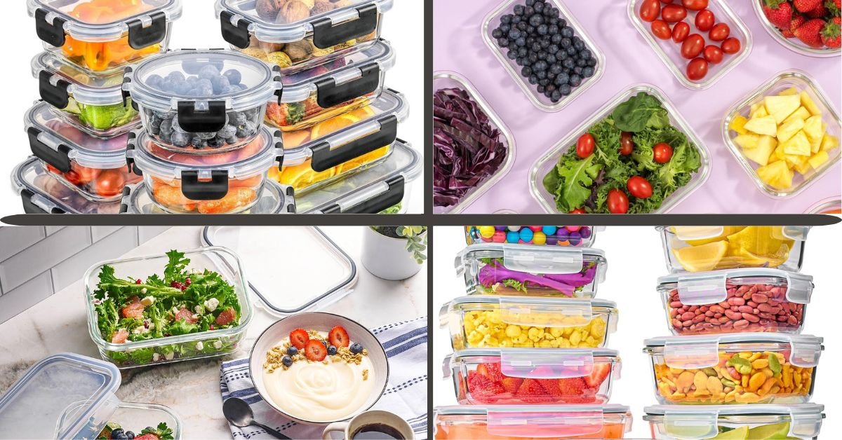 glass food storage jars with lids