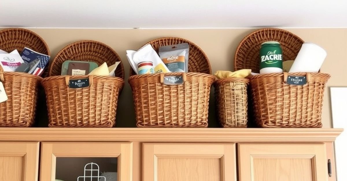 How to Use Space Above Kitchen Cabinets for Storage