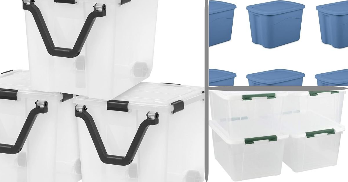 plastic storage bins with handles
