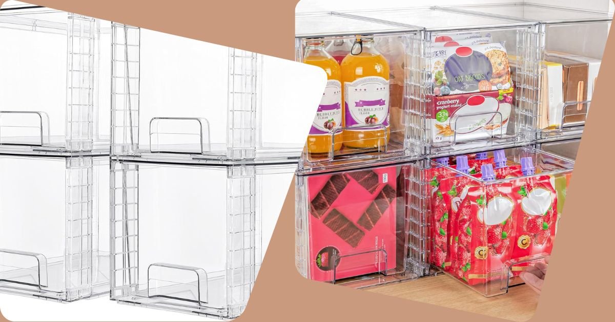 vtopmart 4 pack large stackable storage drawers